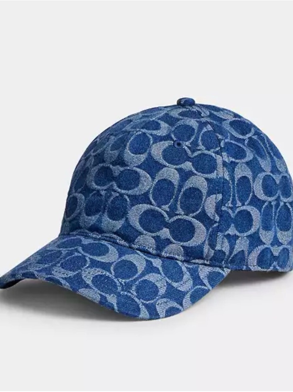 Coach Blue Signature Denim Baseball Cap - Picture 2 of 8